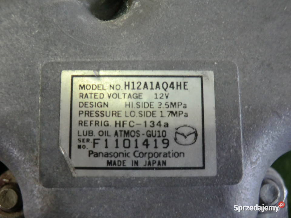 MAZDA 6 SPRĘŻARKA KLIMATYZACJI H12A1AQ4HE małopolskie Krzeszowice sprzedam