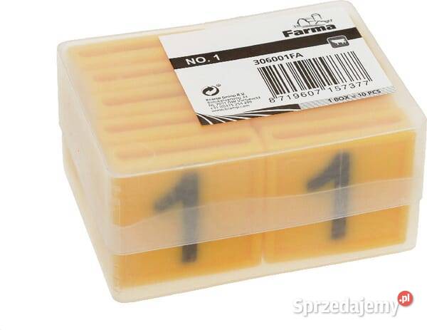 Cyfra do obroży 1 żółta 45x45mm 306001FA