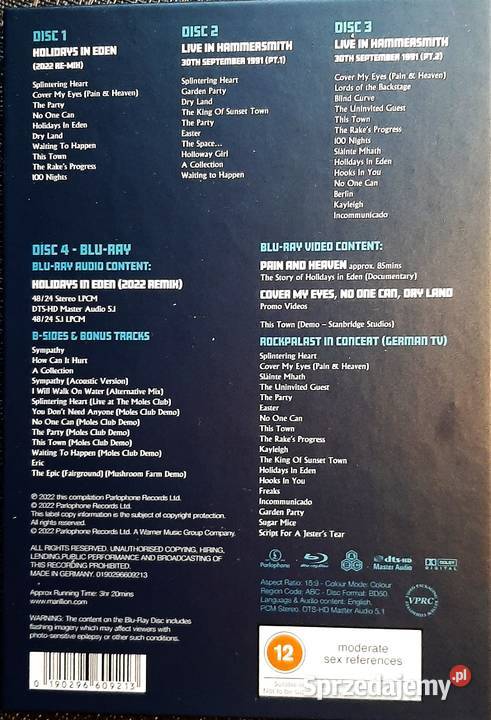 4 Płytowy Album 3 Cd1Blu Ray koncert MARYLLION Płyty i kasety Katowice