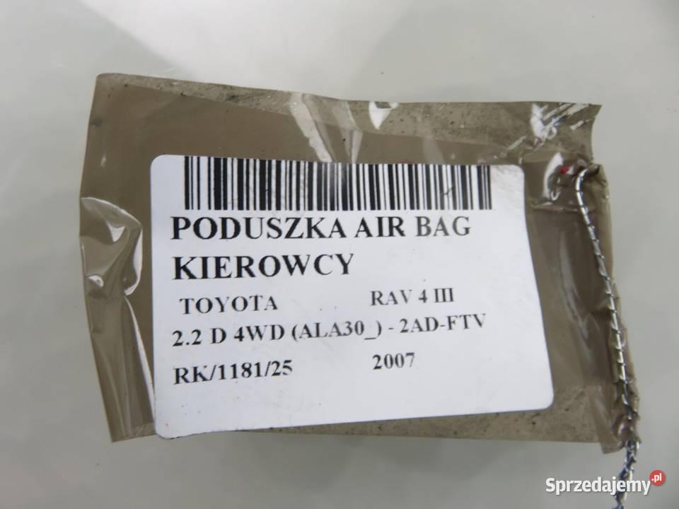PODUSZKA KIEROWCY TOYOTA RAV 4 III N00770607A8Z