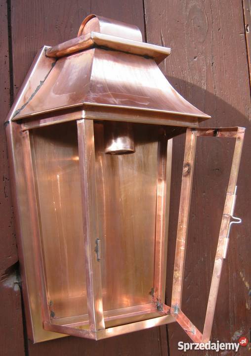 Lampa ogrodowa kinkiet miedziany, handgefertigt kupfer lampe