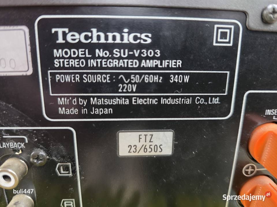 wzmacniacz technics suv303 na tranzystorach