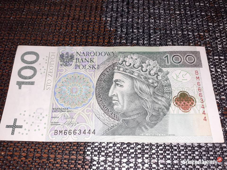 Banknot kolekcjonera 100 zł  z 666