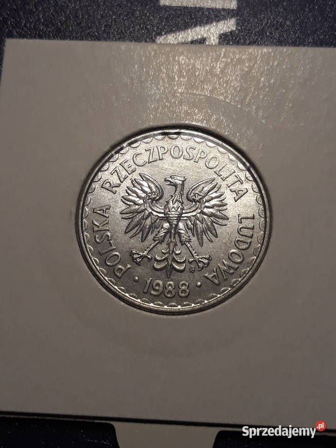 1 złoty 1988 r 2 mennicze Numizmatyka Konin