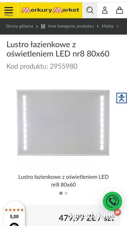 Lustro łazienkowe LED Lubaczów