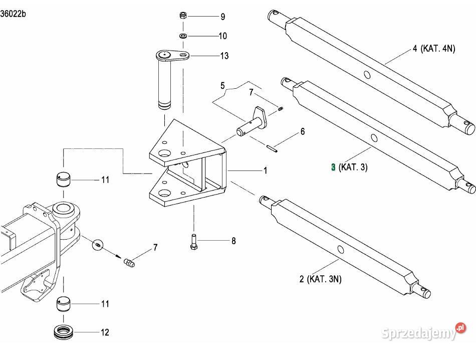Belka zaczepowa Kverneland AC357968
