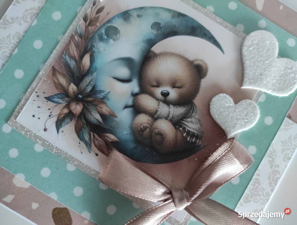 Kartka ręcznie robiona na urodziny roczek z Łódź