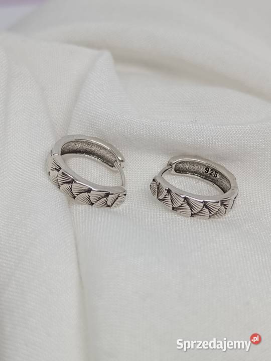 Kolczyki kółka 925 srebro srebro Olesno