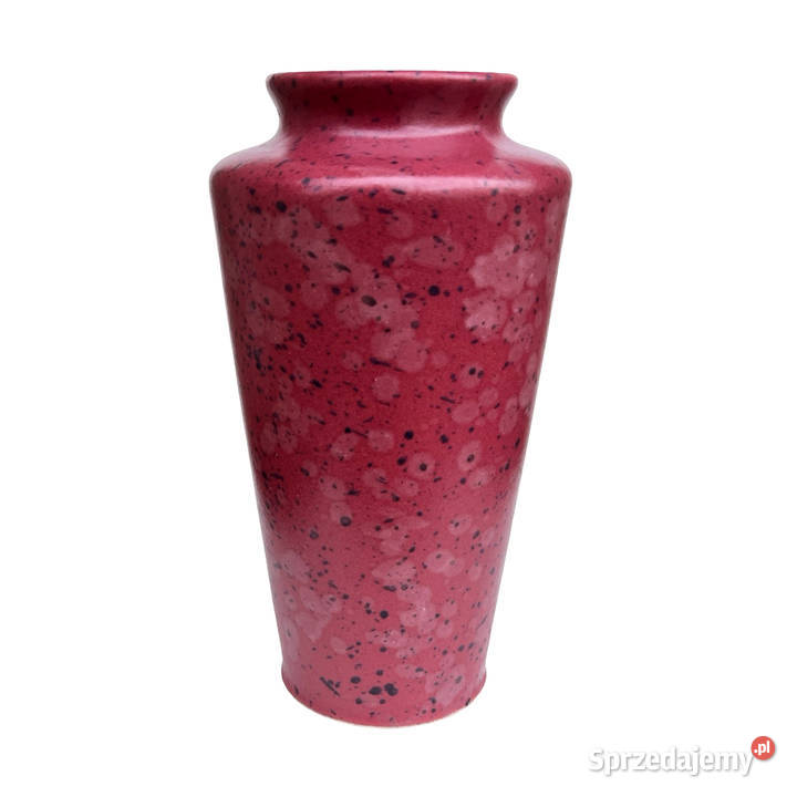 Bordowy ceramiczny wazon MF Design Niemcy lata Warszawa