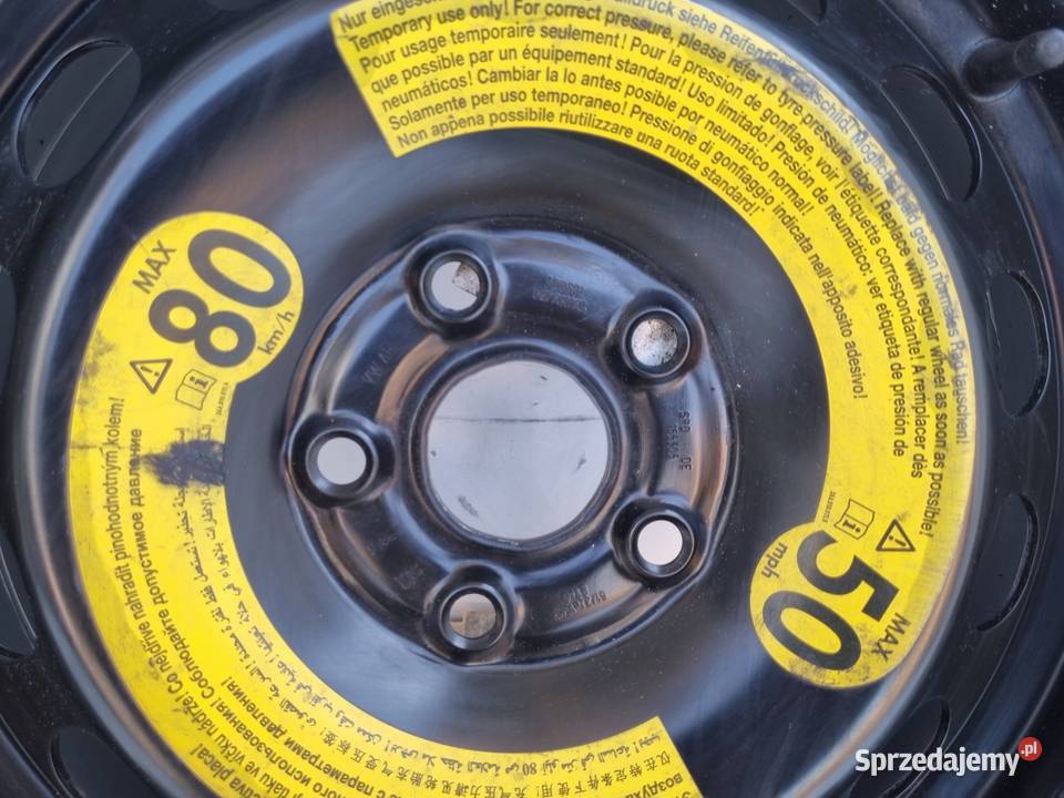 VW Golf VII Octavia KOŁO ZAPASOWE Zapas felga Janów