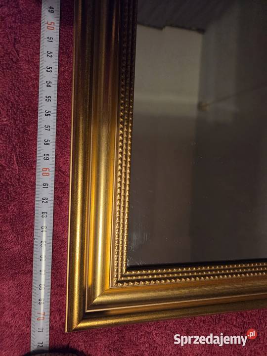 ładne solidne lustro złota drewniana rama 71 x Łask