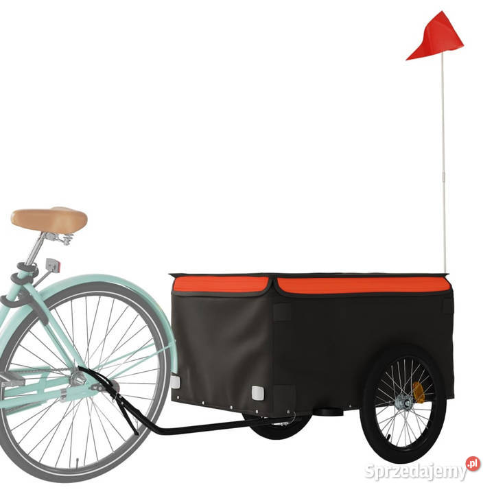 Przyczepka rowerowa czarnopomarańczowa 45 żelazo