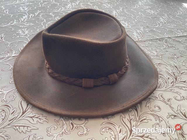 Kapelusz skórzany Minnetonka nie noszony Bielecha