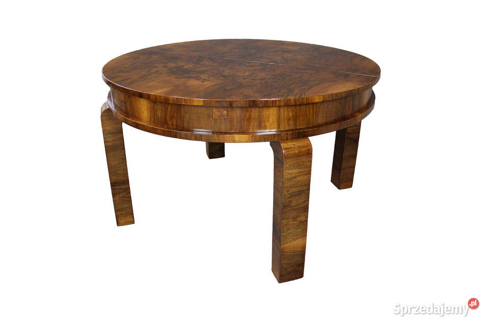 Duży rozkładany stół Art Deco w orzechu Bydgoszcz sprzedam