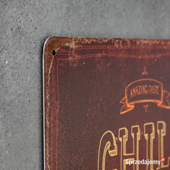 Tabliczka dekoracyjna metalowa CHILI Chmielnik sprzedam