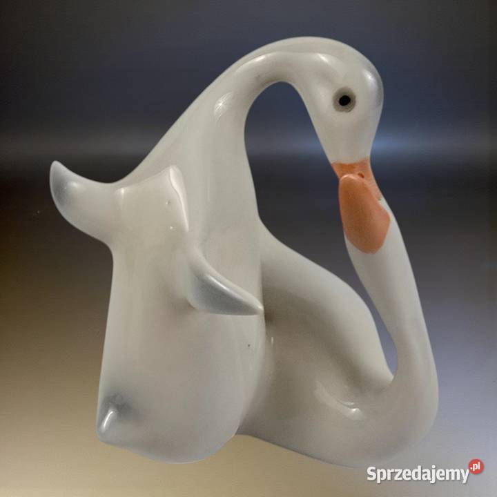 Wyprzedaż Para gęsi porcelana Hollohaza Węgry