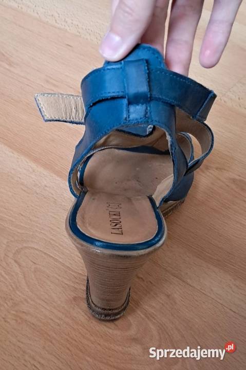 Buty na obcasie sandałki rozmiar 38 Lasocki brązowy/beżowy Damskie sprzedam