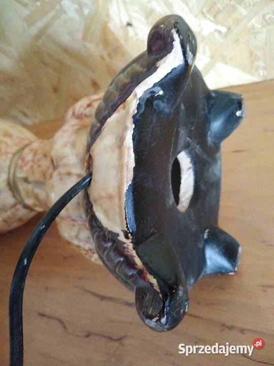 Stara ceramiczna lampka lampa zabytek PRL Dąbrowa Górnicza