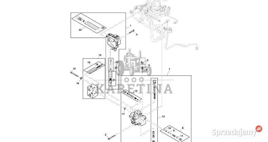 John Deere 9470RX Zawór RE575092 Kierowanie Jastrzębniki