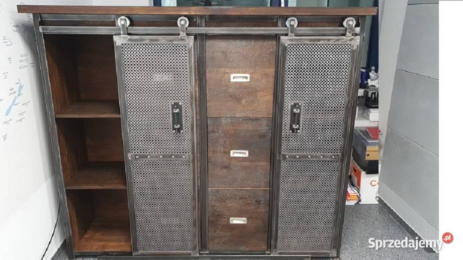Industrialna szafa kartotekowa biblioteczka loft Warszawa