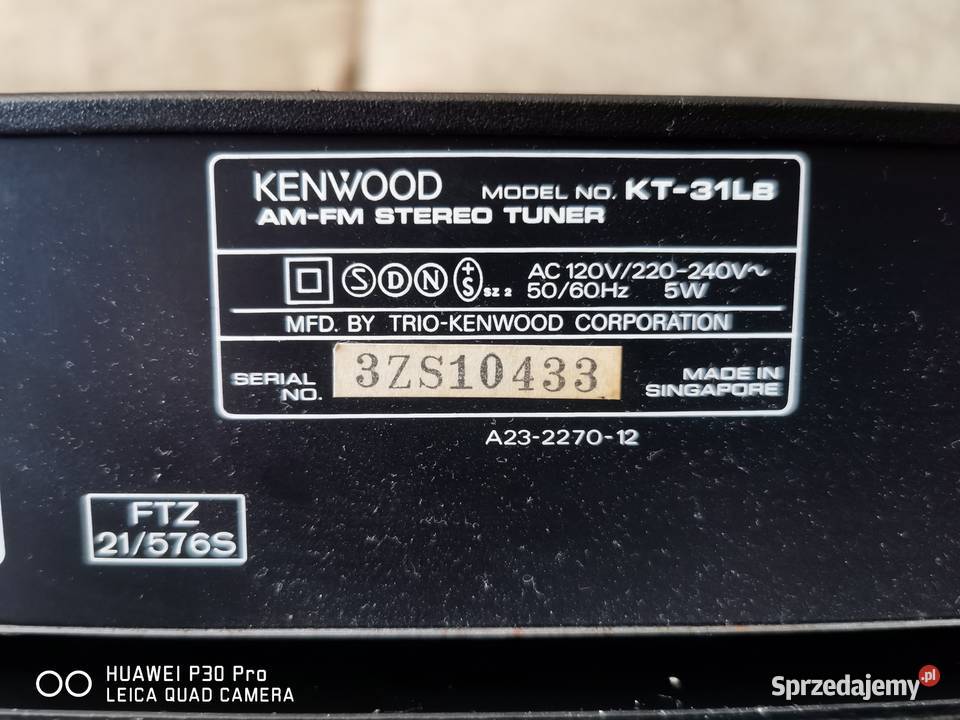Tuner FM KENWOOD KT31LB