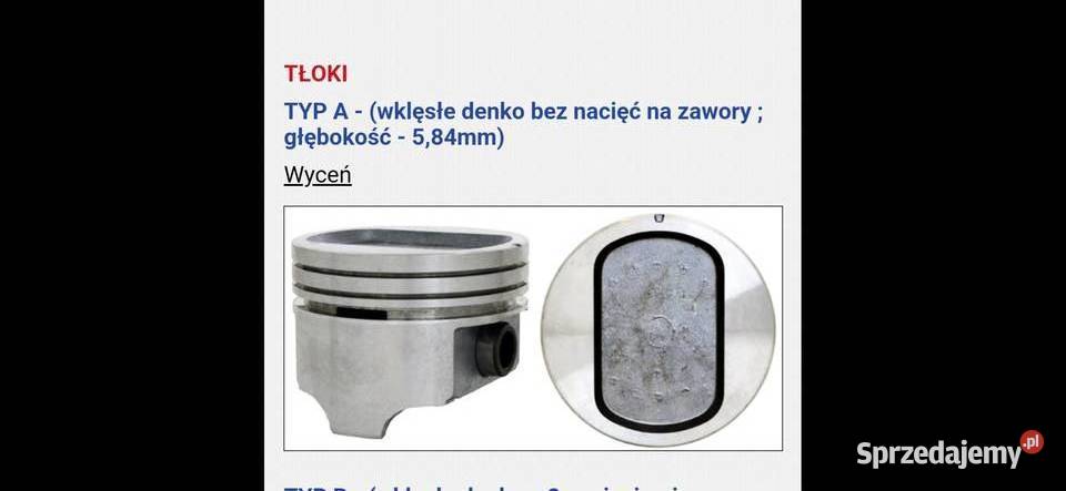 Tłoki cobra omc volvo penta 58l osobowe Radomsko