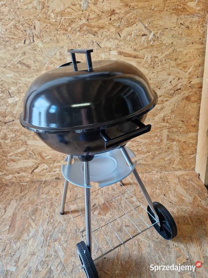 Grill węglowy okrągły z pokrywą i pokrowcem Głogowa