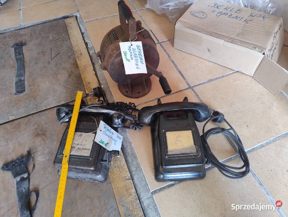 SPRAWNY Telefon ebonitowy RWT MB56B kręcony na Telefony przewodowe Krotoszyn