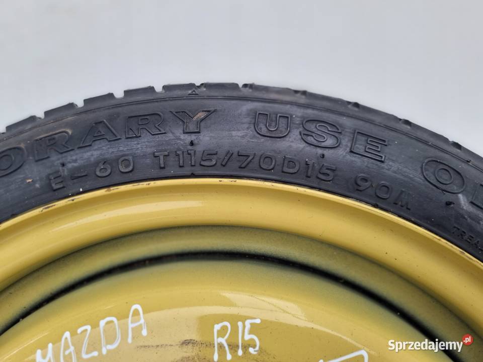 KOŁO ZAPASOWE 11570 R15 DOJAZDOWE Mazda 3 II BL Rudka