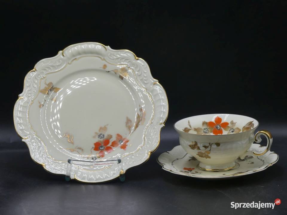 Komplet śniadaniowy Sorau Żary piękne reliefy wielkopolskie Poznań