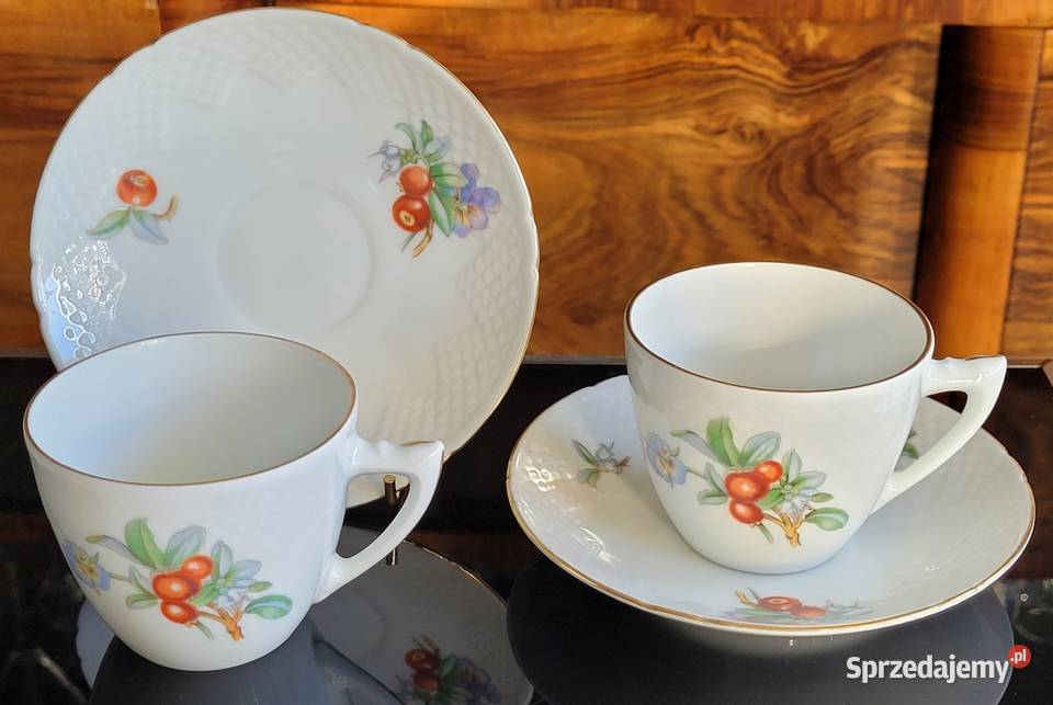 Bing Grondahl Kopenhaga filiżanka dekor Żurawina Antyki, Sztuka, Kolekcje Kraków