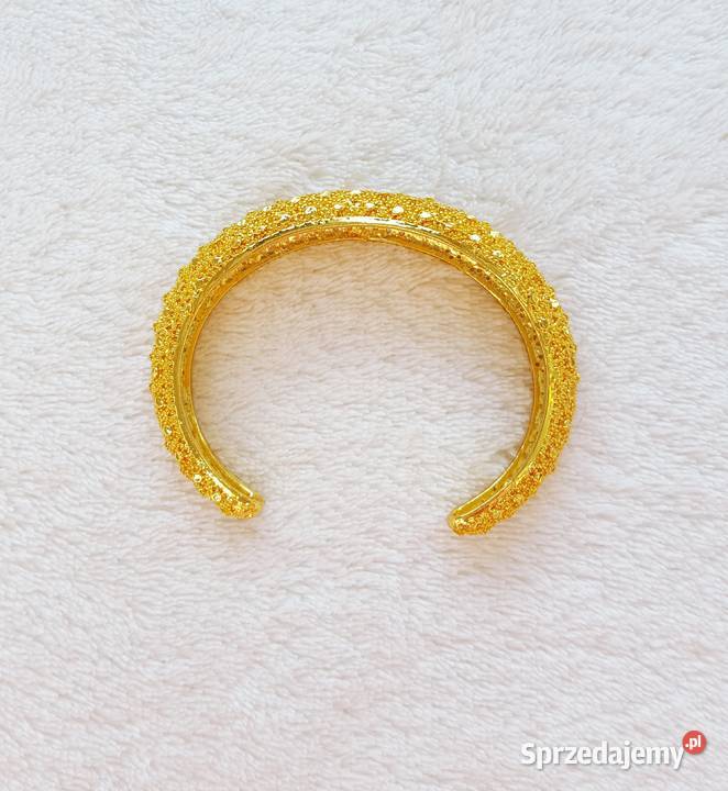Nowa bransoletka arabska złoty kolor duża bangla Pozostałe