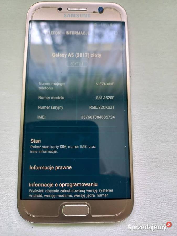 Telefon Samsung Galaxy A5 z 2017 Poddębice