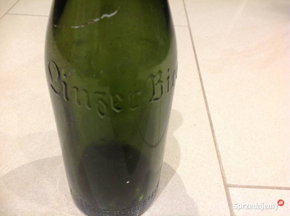 Stara Butelka Szklana LINZER BIER Sygnowana lubuskie Nowa Sól
