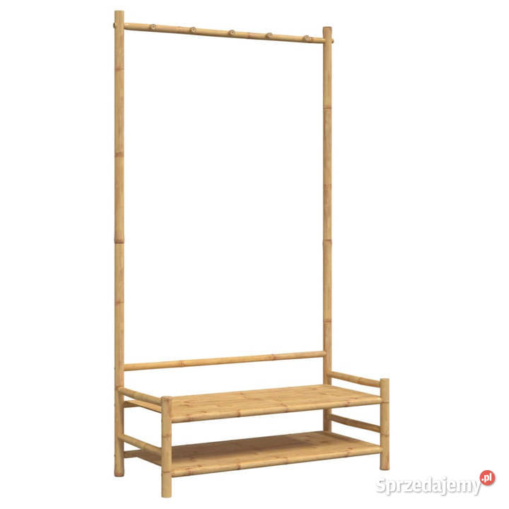 Wieszak na ubrania z półkami 103x40x183