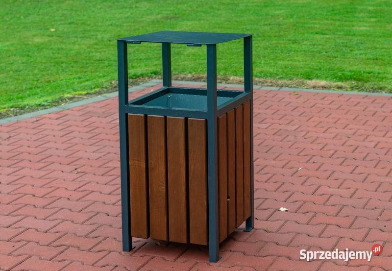 kosz uliczny na śmieci z daszkiem ogrodowy Opole
