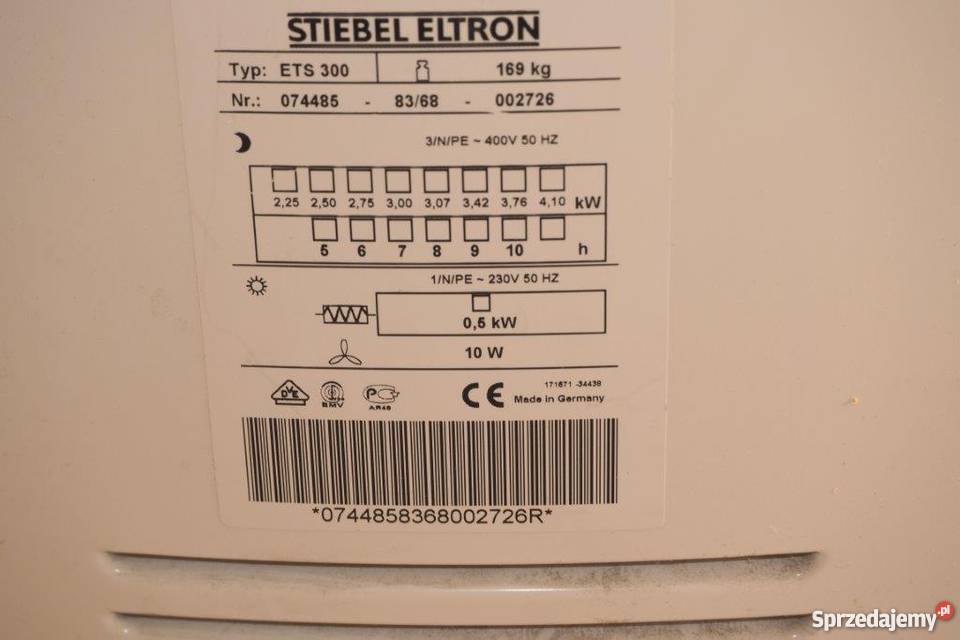 STIEBEL ELTRON ETS 300 piec akumulacyjny 3kW Zbrosławice