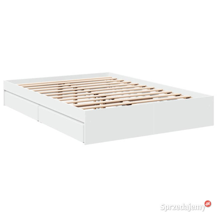 Rama łóżka z szufladami biała 140x200 WM3280657 28cm Łóżka mazowieckie Warszawa