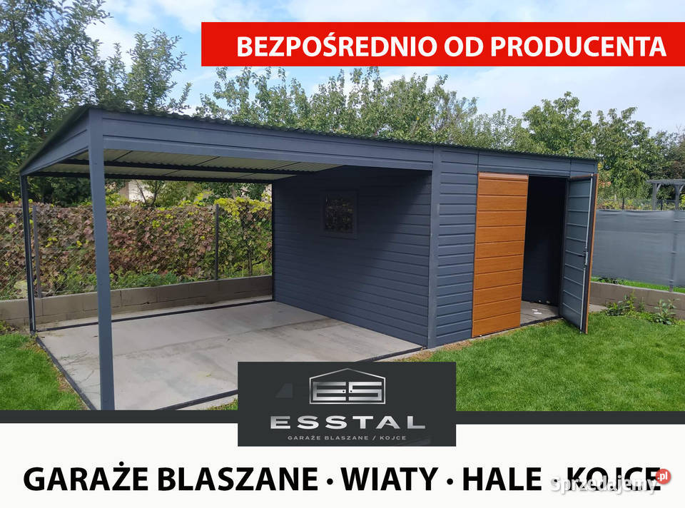 DDFW16 Garaż Blaszany GRAFIT Garaże Blaszane mazowieckie Grójec