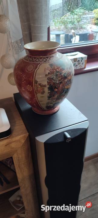 Wazon Satsuma Japonia ręcznie malowany sygnatura zachodniopomorskie Stargard