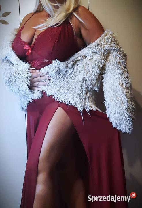 zmysłowa koszulka długa czerwona burgund Warszawa sprzedam