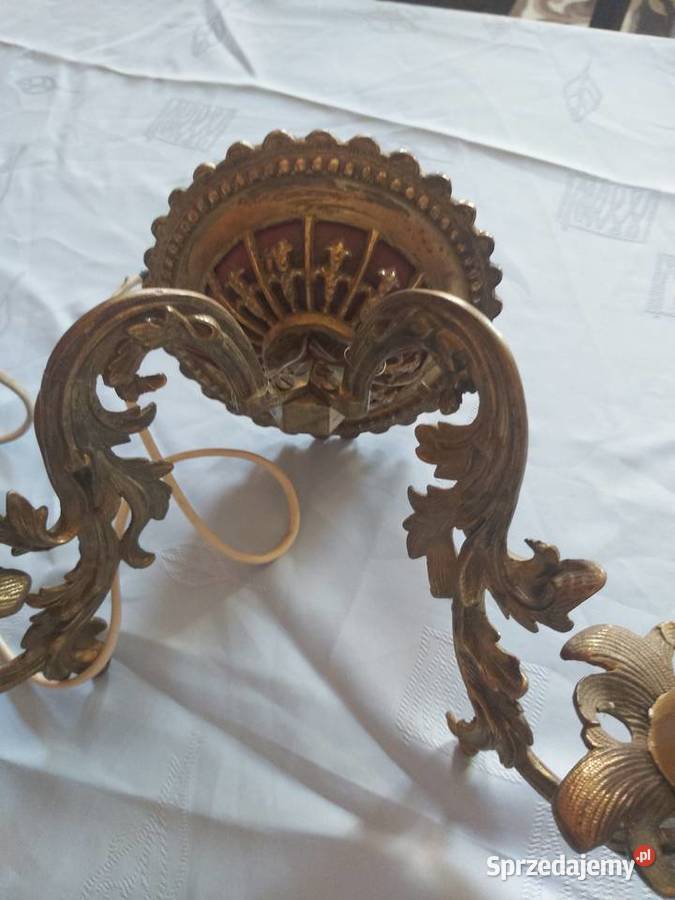 Żeliwny żyrandol i kinkiet Łódź