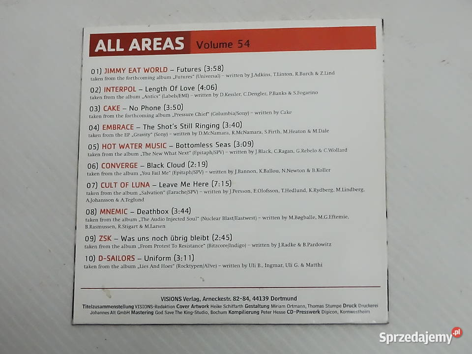 Płytka CD Visions Compilation All Areas Volume Biłgoraj