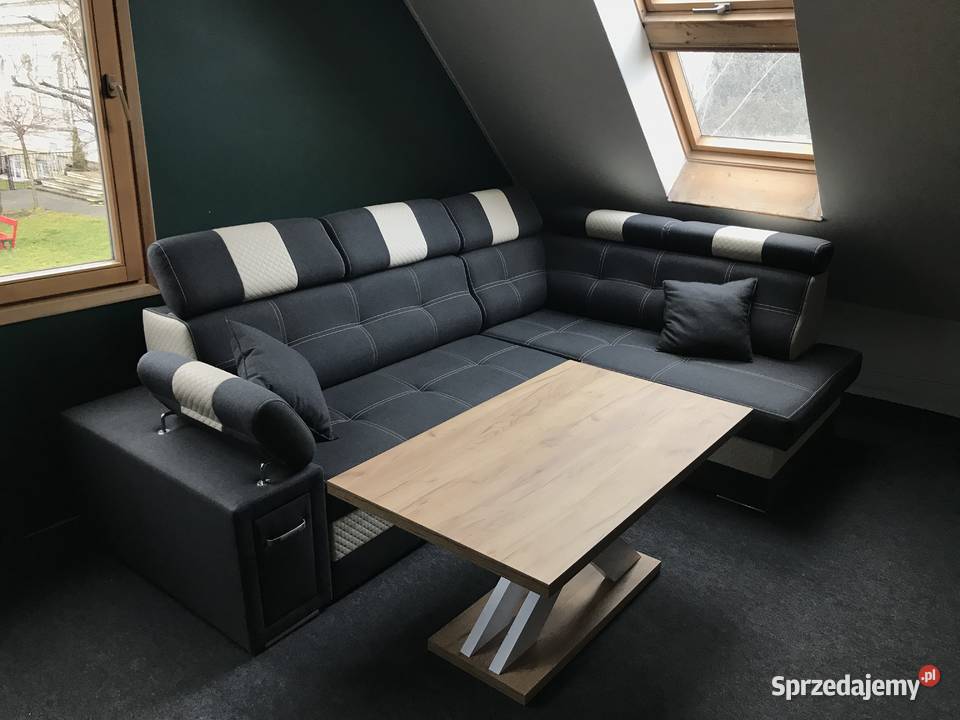 Narożnik z funkcją spania każdy wymiar czerwony Kęty