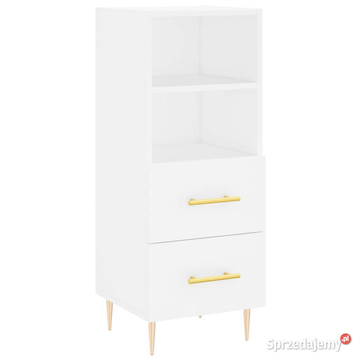 Wysoka szafka biała 345x34x180 materiał mazowieckie Warszawa