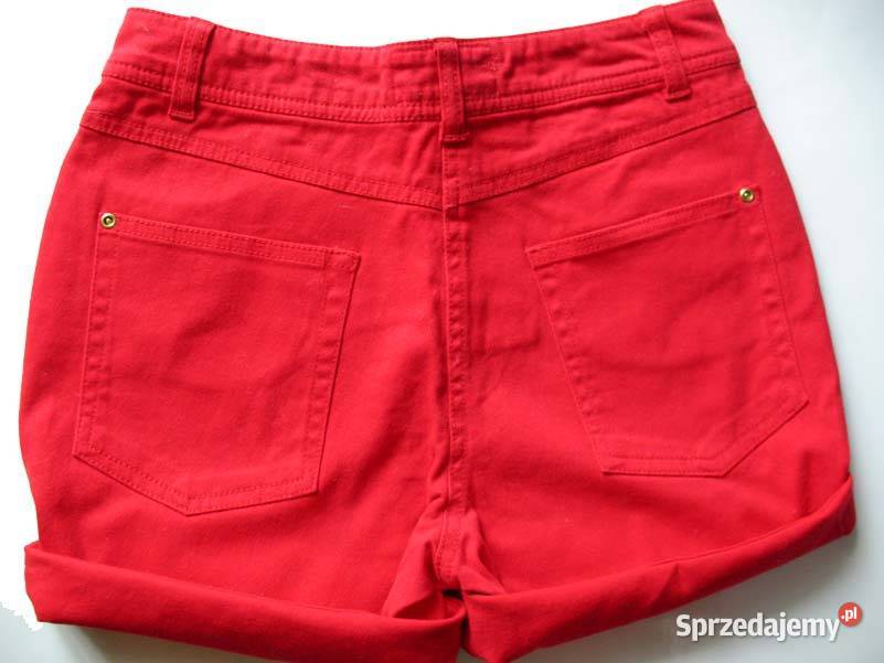 Czerwone Szorty spodenki dżinsy 34 XS biodra 88 mazowieckie Siedlce