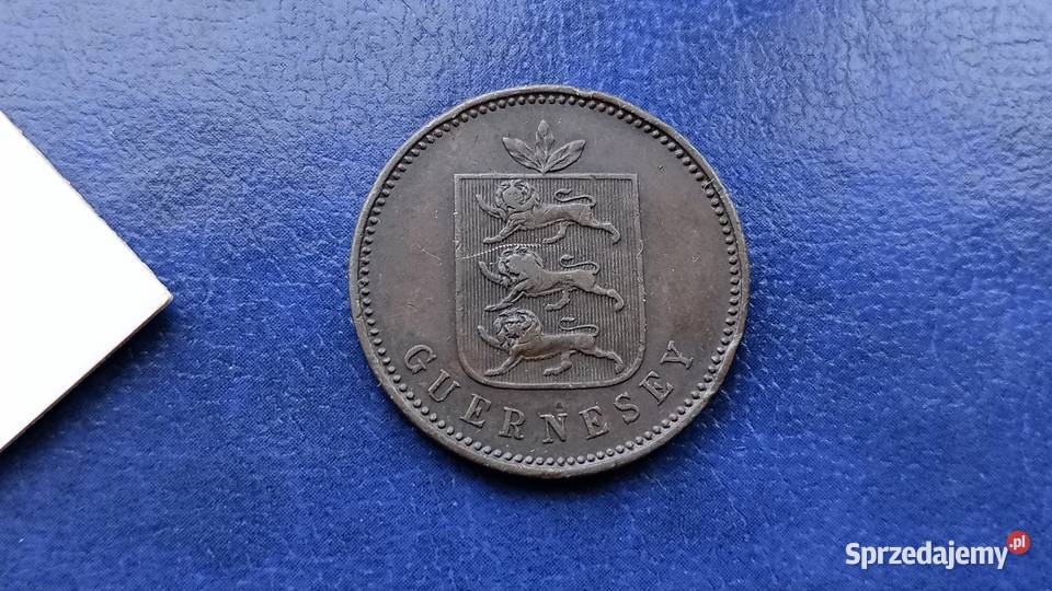Stare monety 4 doubles 1830 Guernsey Lesko