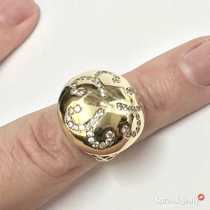 Złoty PIERŚCIONEK 585 14K ZJAWISKOWY wyrób z Warszawa