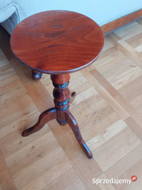 drewniany kwietnik z toczoną nogą Pozostałe Gorzów Wielkopolski