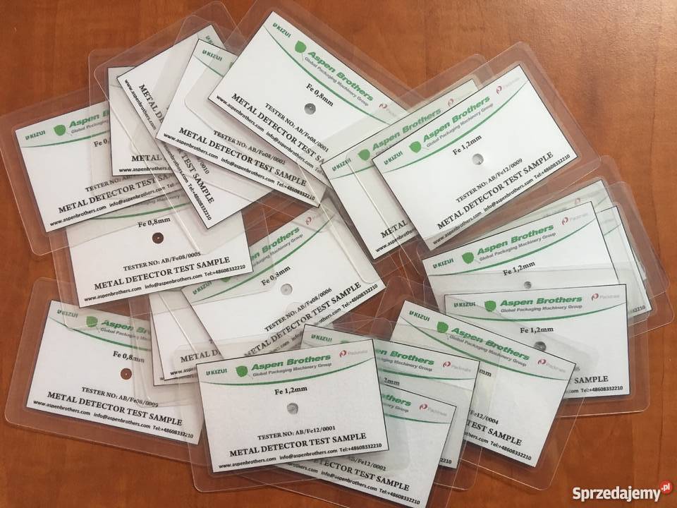Testery do detektorów metali Certyfikat Faktura kujawsko-pomorskie Brzoza sprzedam
